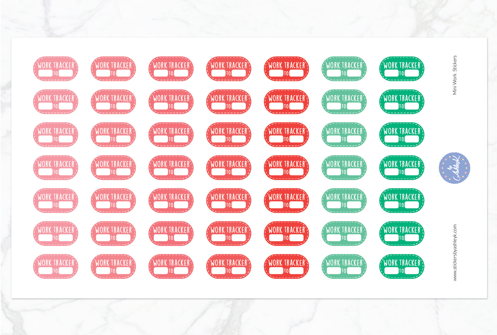 Mini Work Stickers - Watermelon