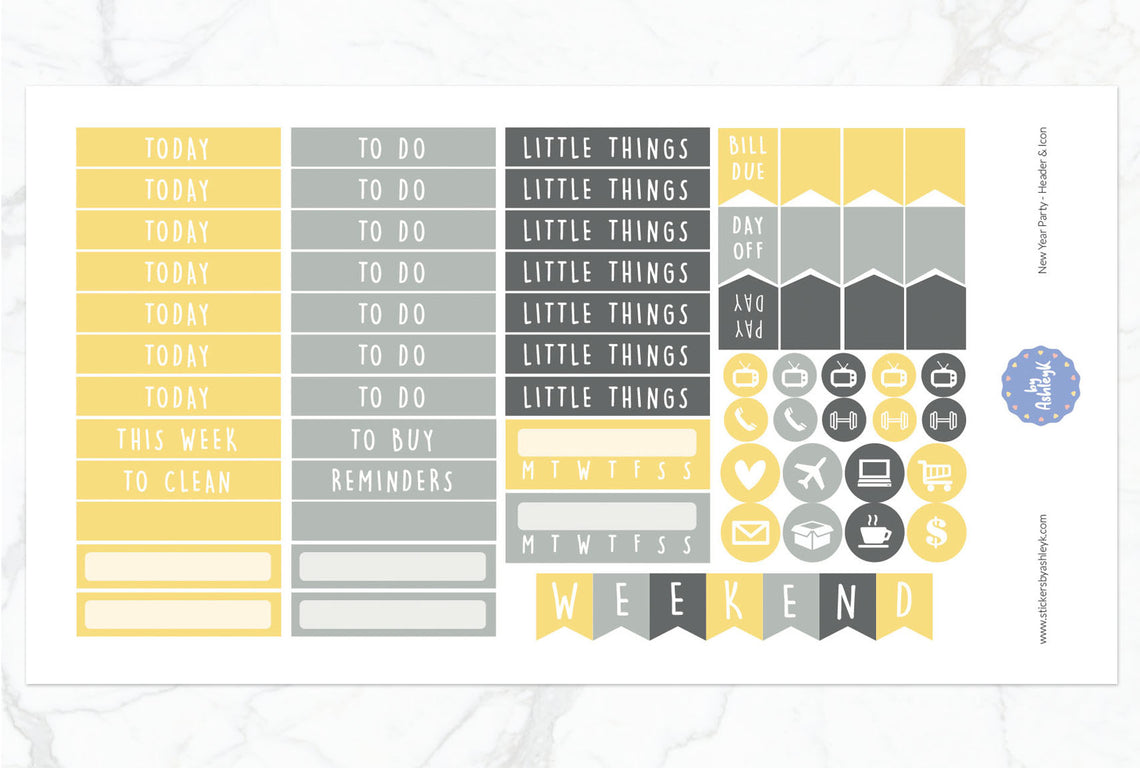 New Year Party Weekly Kit  - Functional Sheet