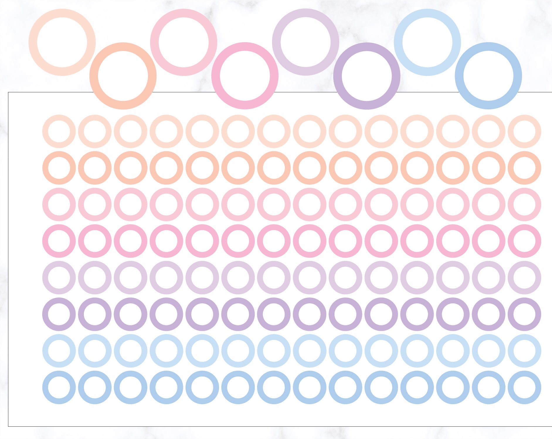 Outline Circle Stickers