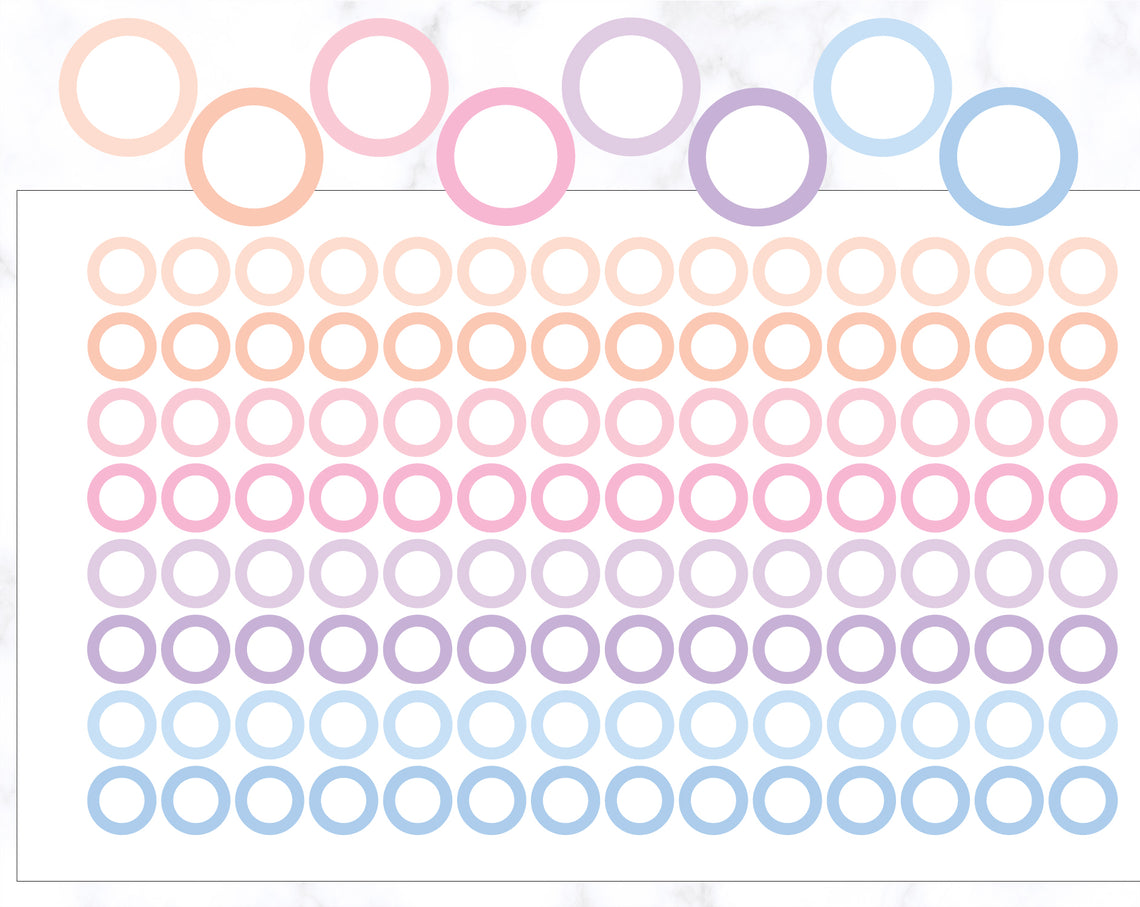 Outline Circle Stickers