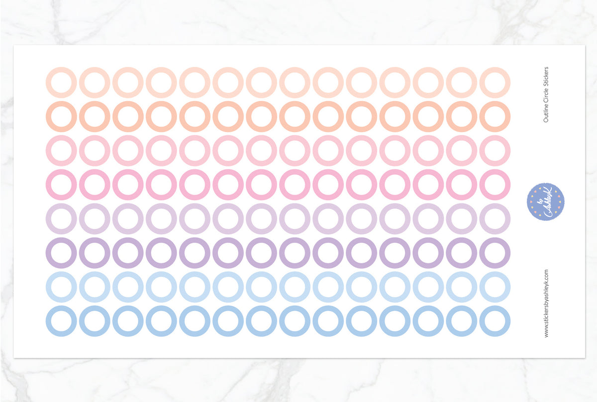 Outline Circle Planner Stickers – Stickers by AshleyK