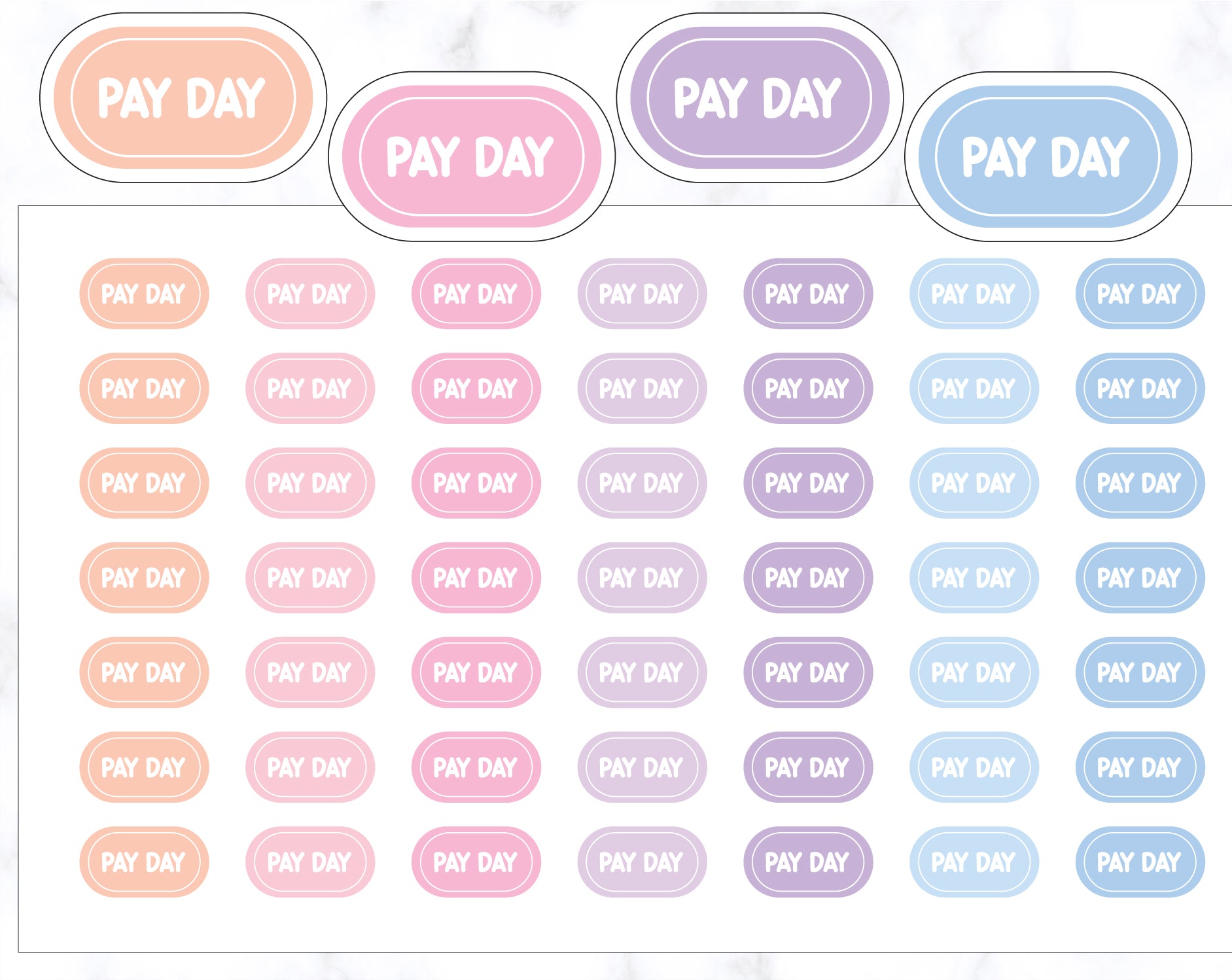 Pay Day Button Stickers