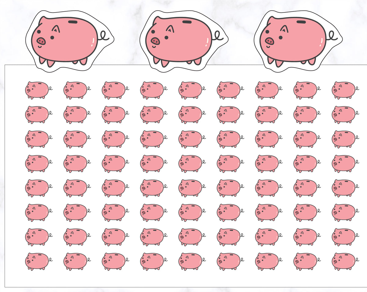 Piggy Bank Stickers – Stickers by AshleyK