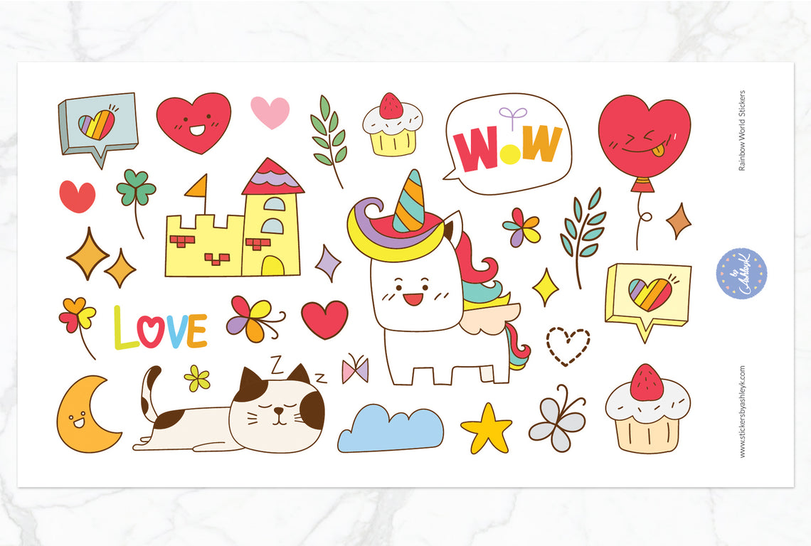 Rainbow World Decorative Stickers