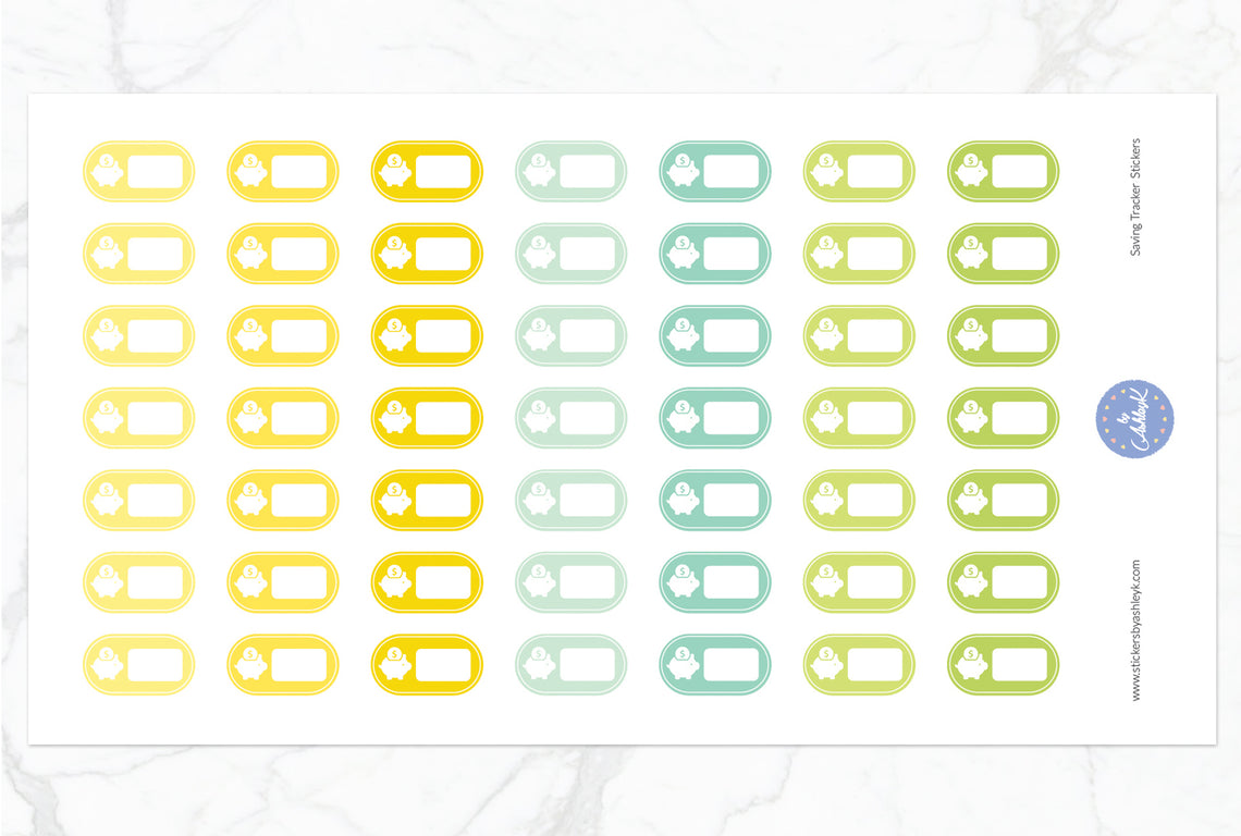 Saving Tracker Stickers - Lemon&Lime