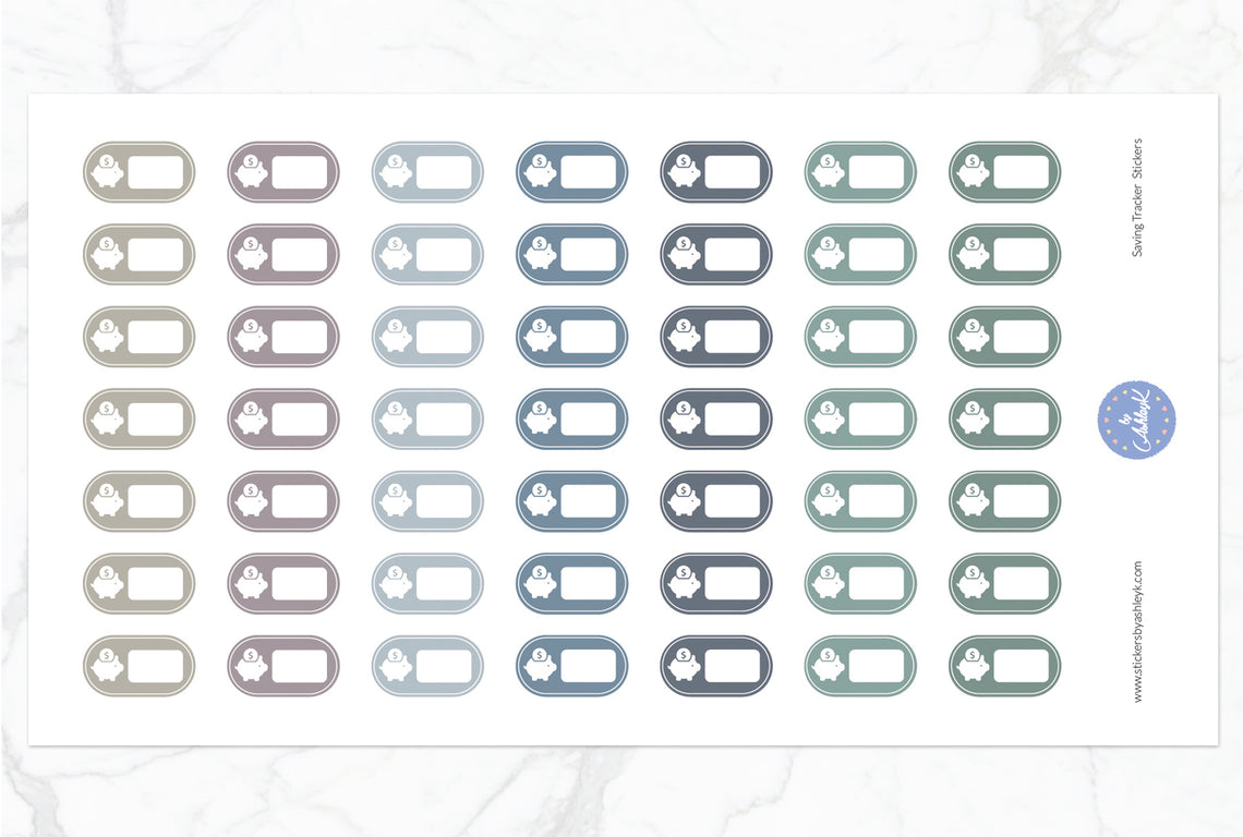 Saving Tracker Stickers - Modern Neutral