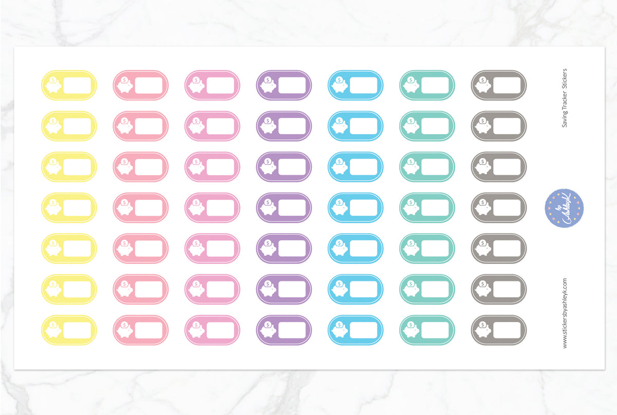 Saving Tracker Planner Stickers – Stickers by AshleyK