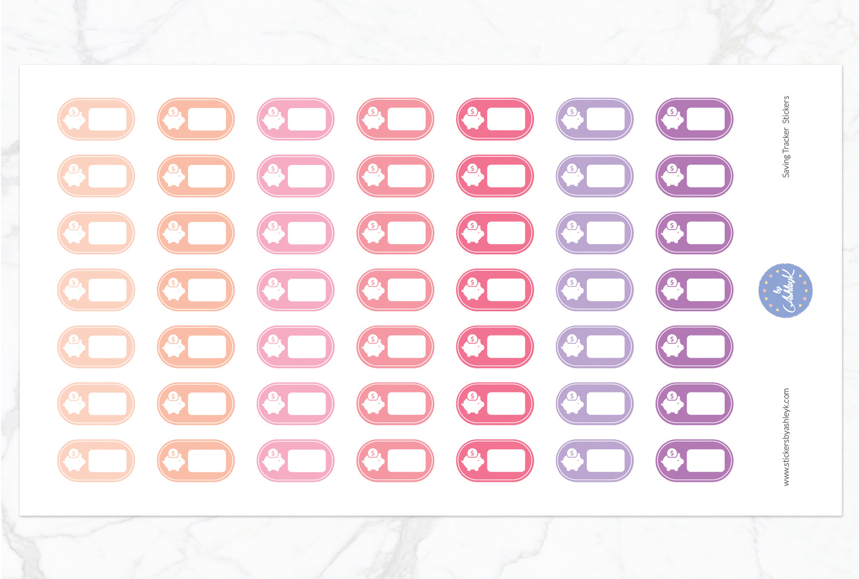 Saving Tracker Stickers - Raspberry