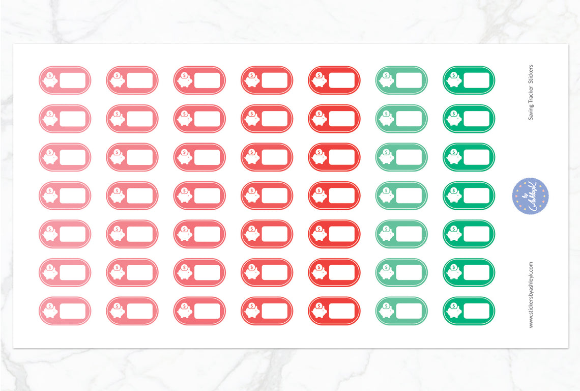 Saving Tracker Stickers - Watermelon
