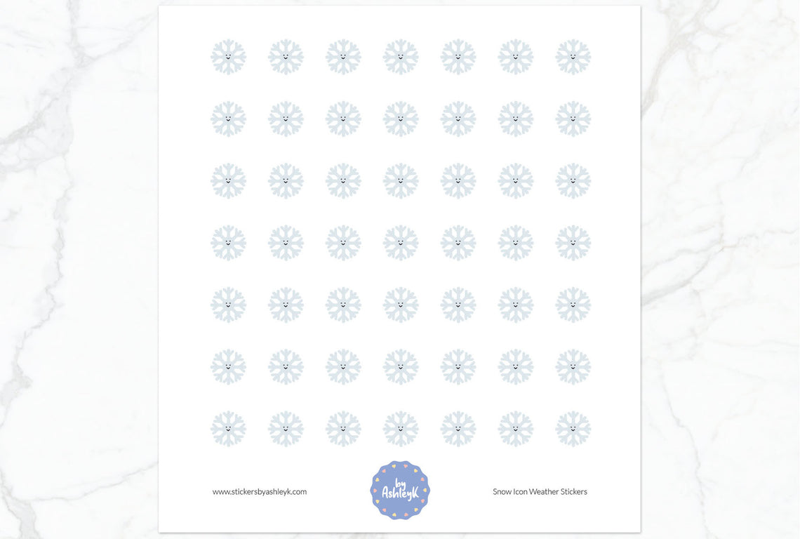 Snow Icon Weather Planner Stickers