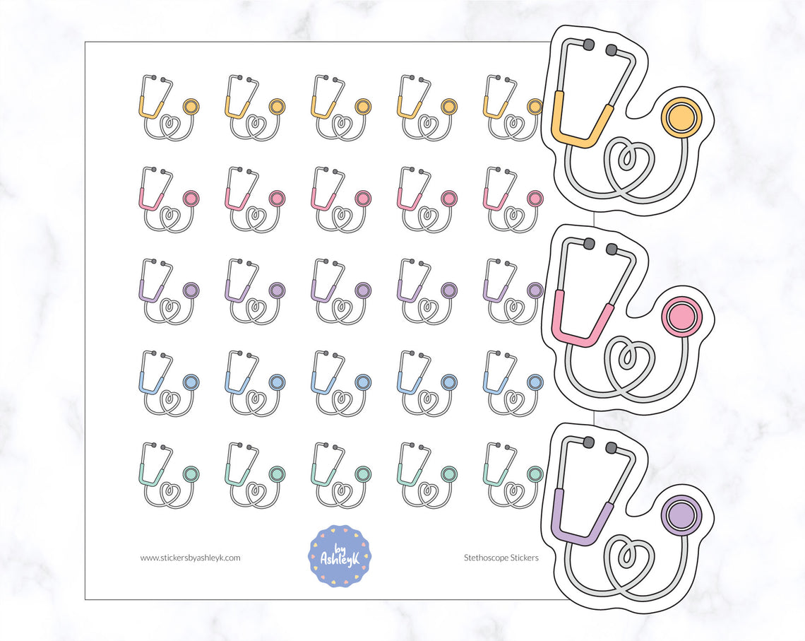 Stethoscope Planner Stickers