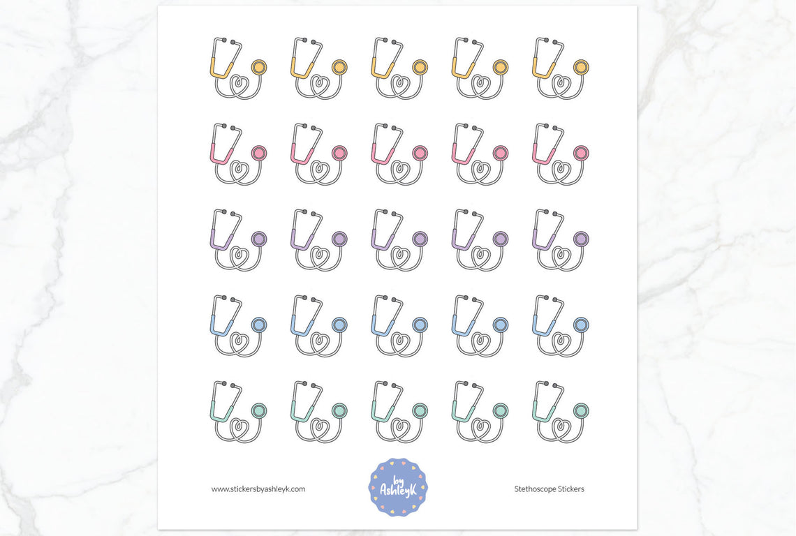 Stethoscope Planner Stickers