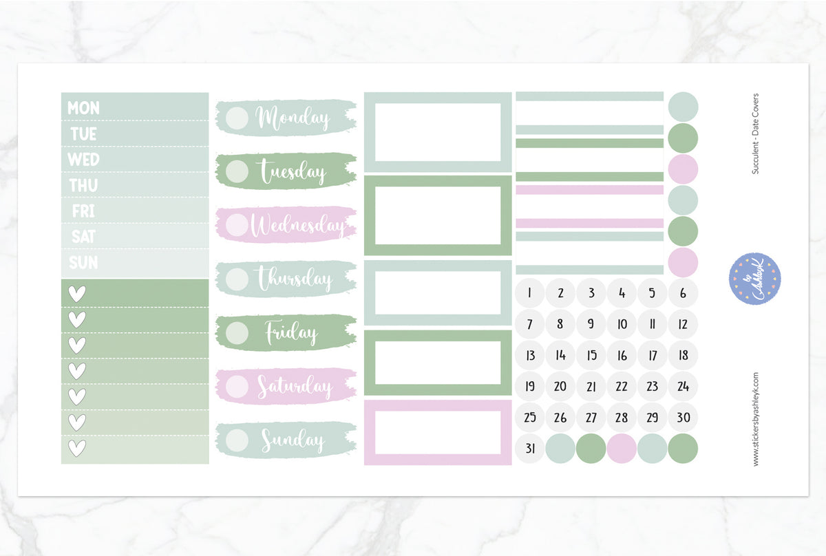 Cute Succulents Weekly Kit - Erin Condren Planner Stickers – Stickers ...