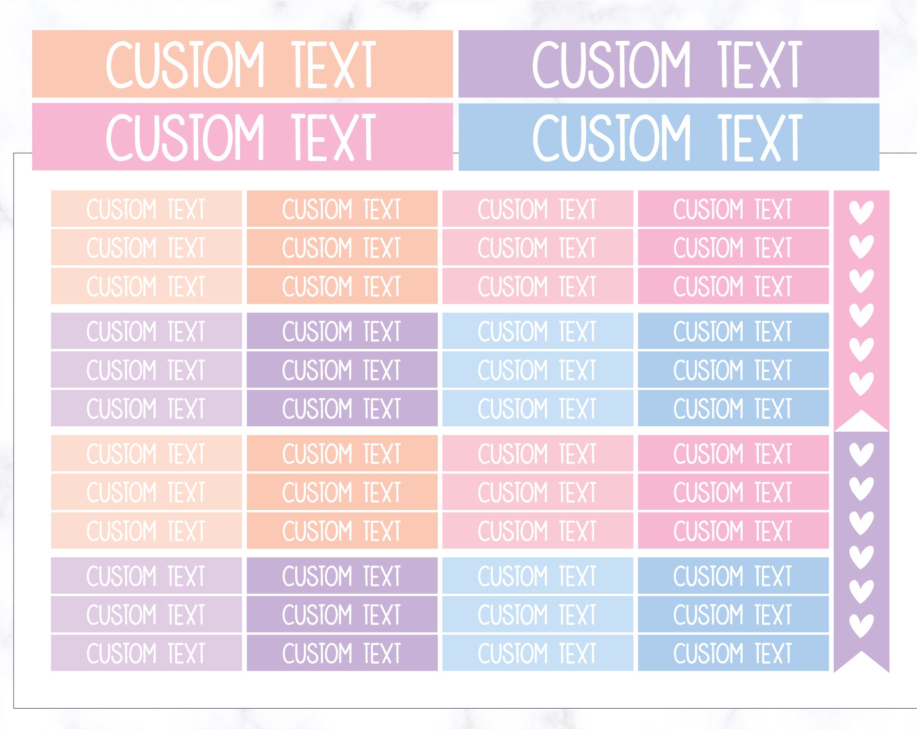 Thin Custom Header Stickers