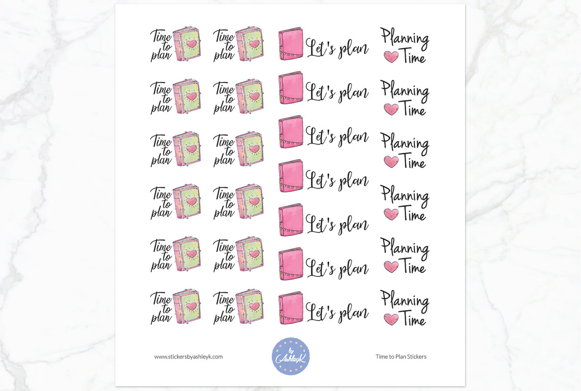 Time to Plan Stickers