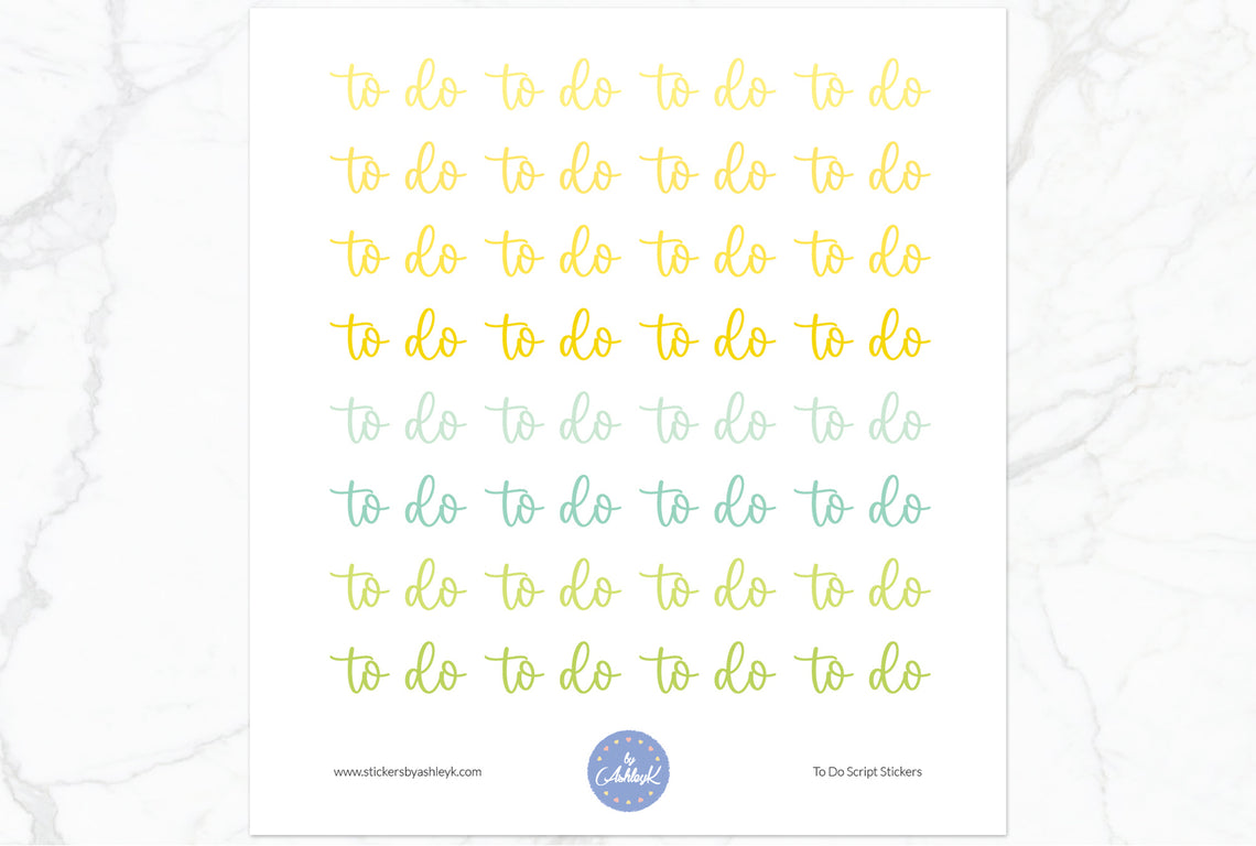 To Do Script Planner Stickers - Lemon&Lime