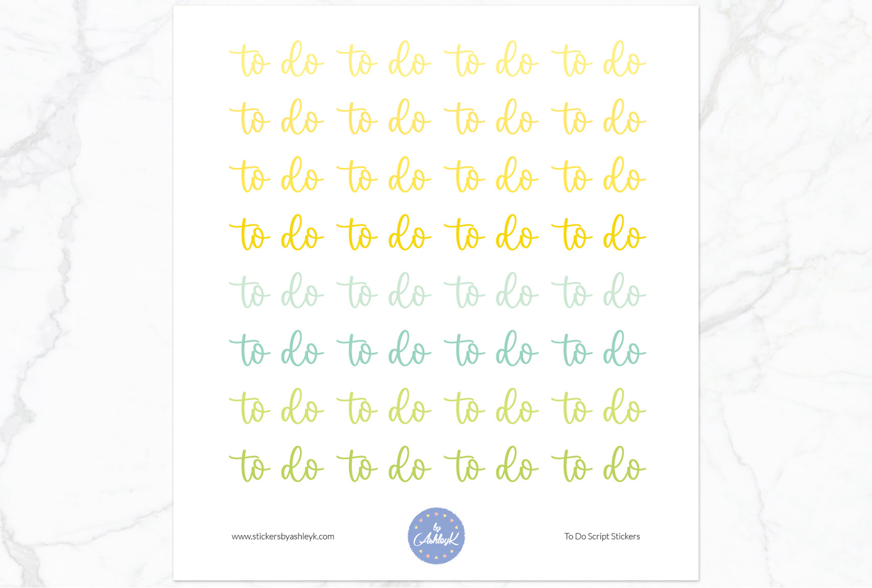 To Do Script Planner Stickers - Lemon&Lime