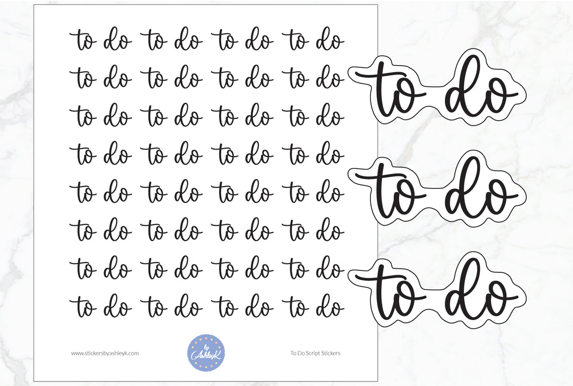 To Do Script Planner Stickers