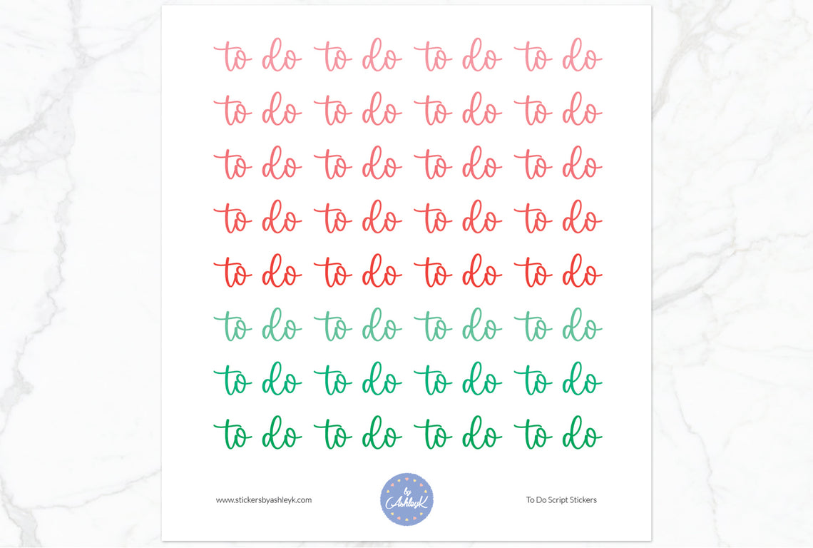 To Do Script Planner Stickers - Watermelon