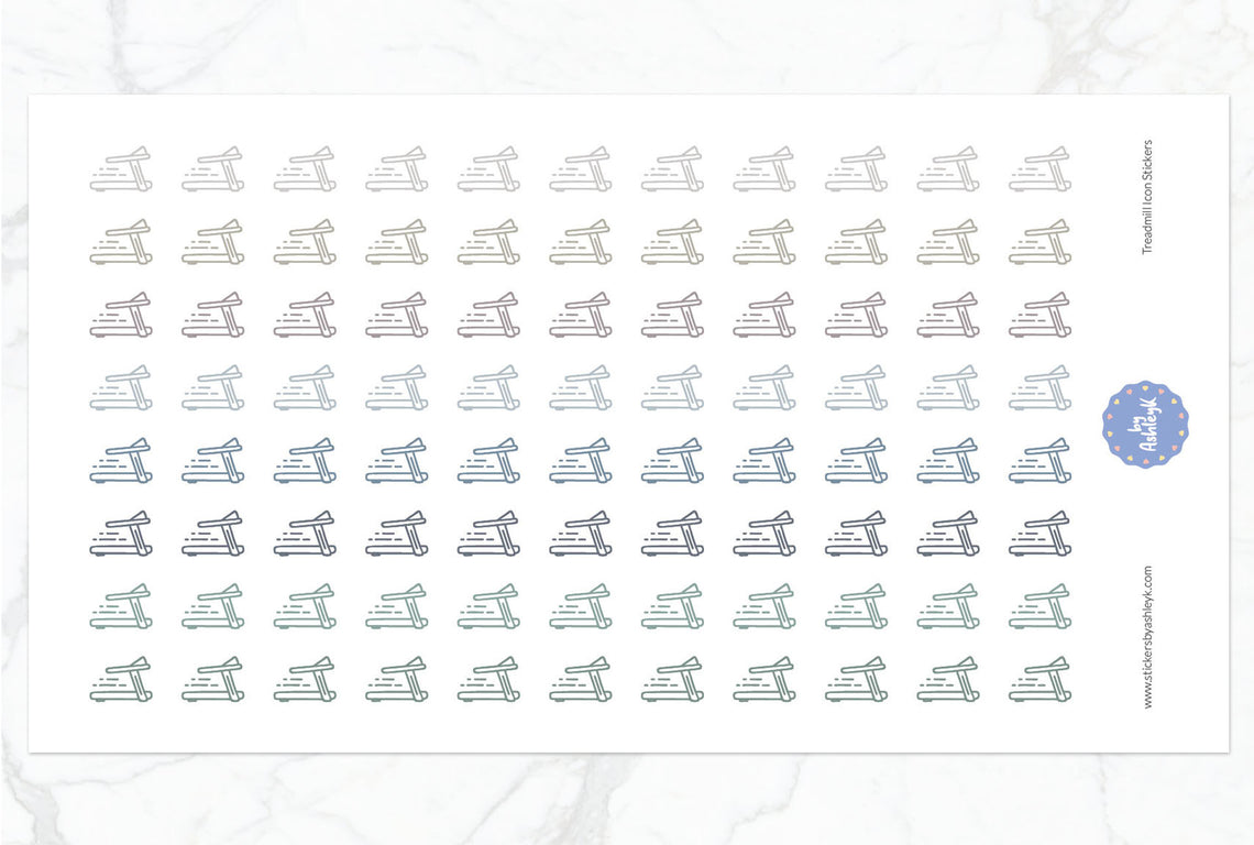 Treadmill Icon Planner Stickers - Modern Neutral