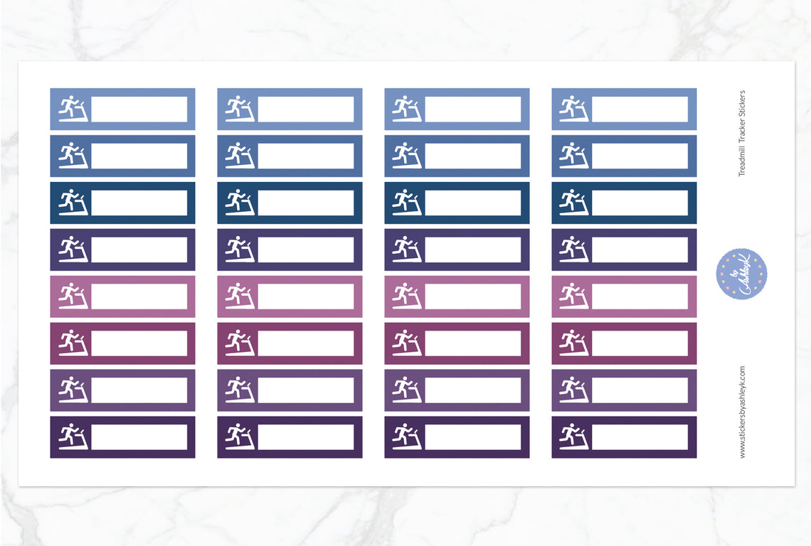 Treadmill Tracker Stickers - Blueberry
