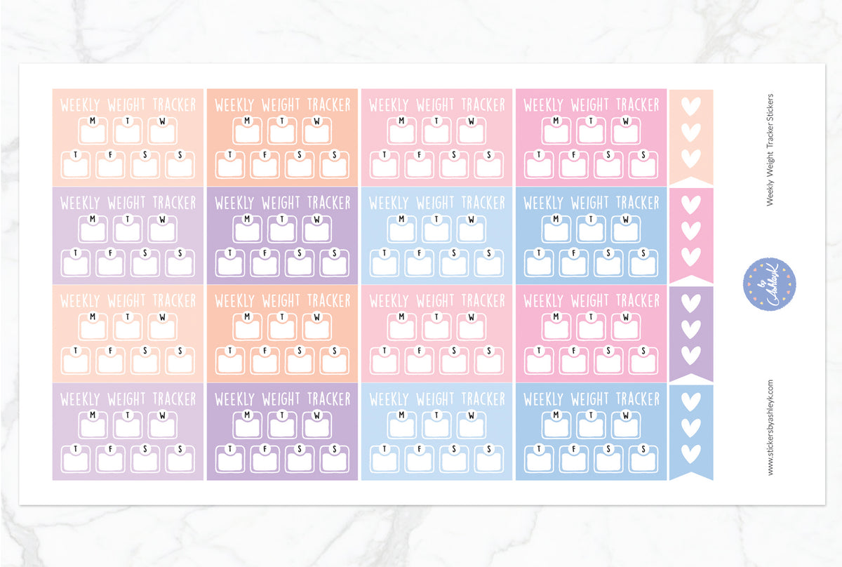Weekly Weight Tracker Planner Stickers – Stickers by AshleyK