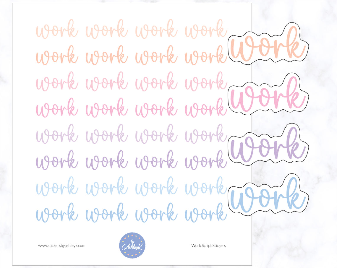Work Script Planner Stickers