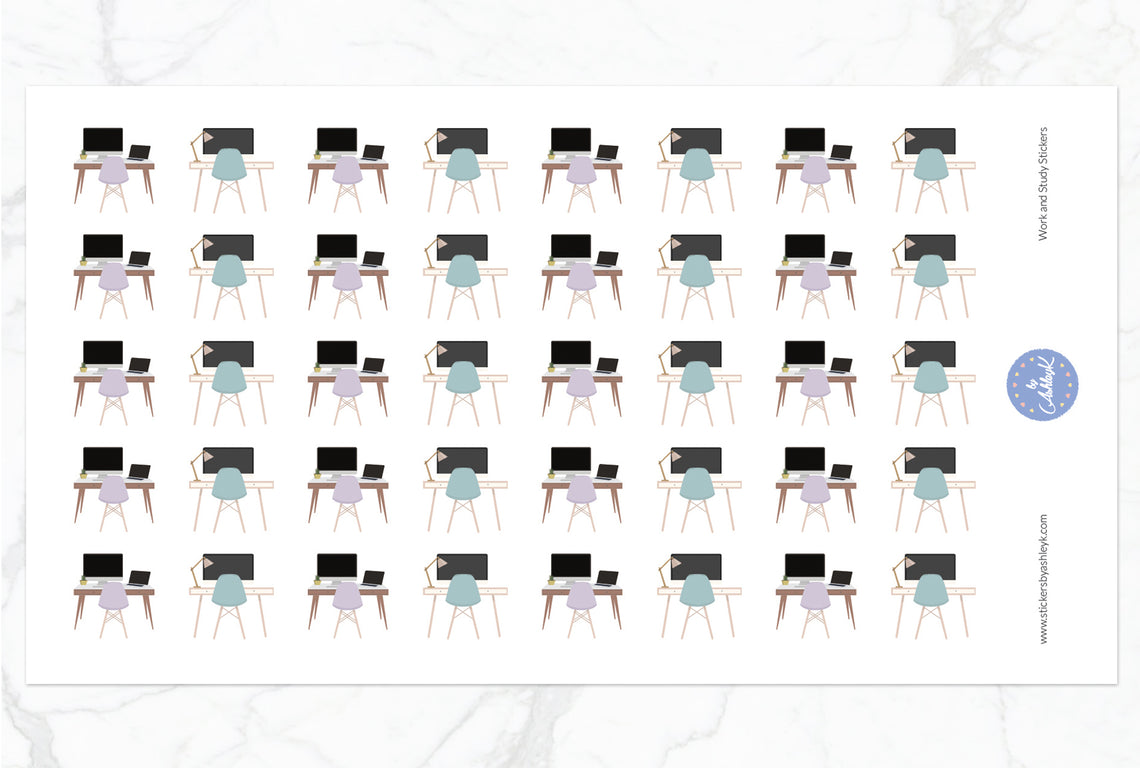 Work and Study Stickers