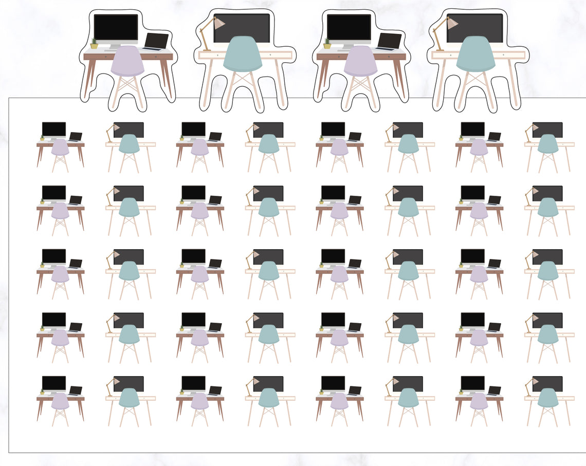 Work and Study Stickers