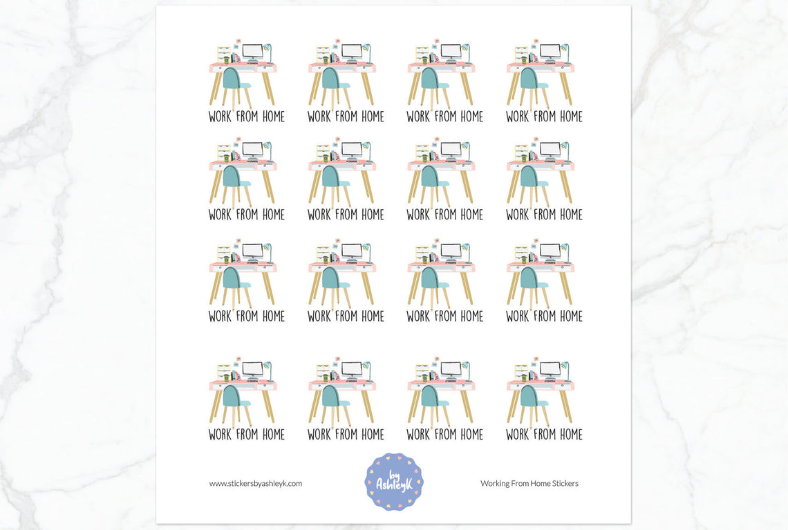 Working From Home Planner Stickers