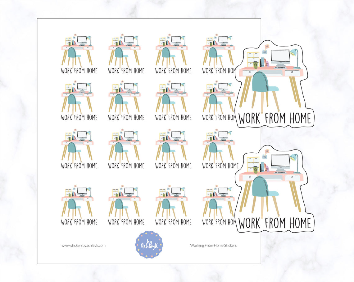 Working From Home Planner Stickers
