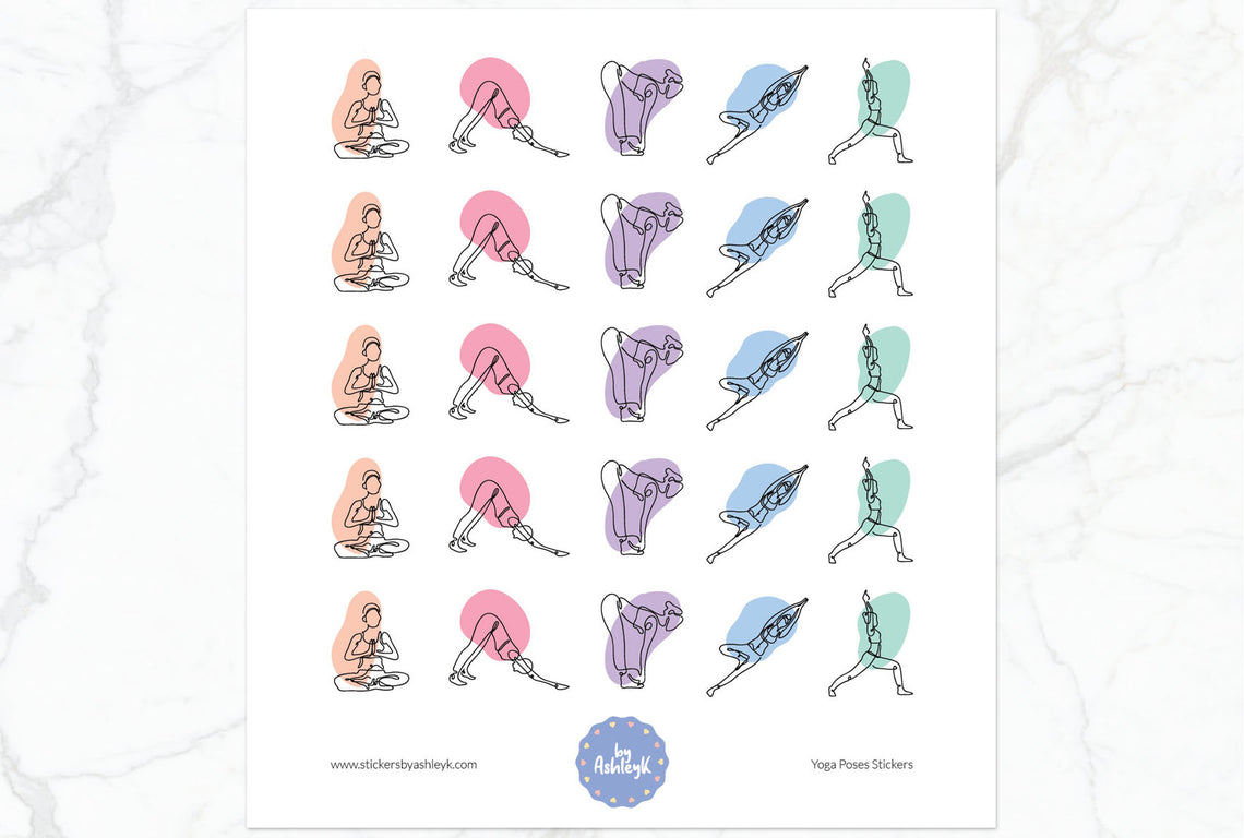 Yoga Poses Stickers