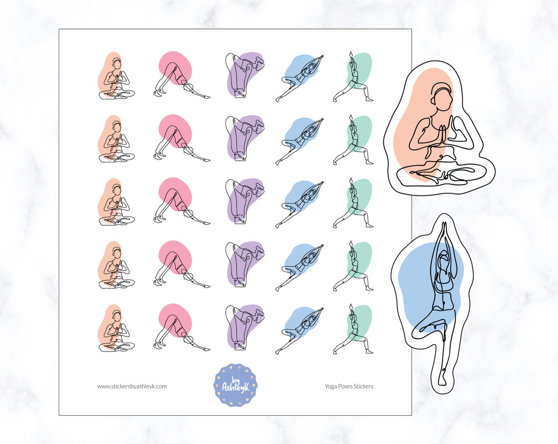 Yoga Poses Stickers