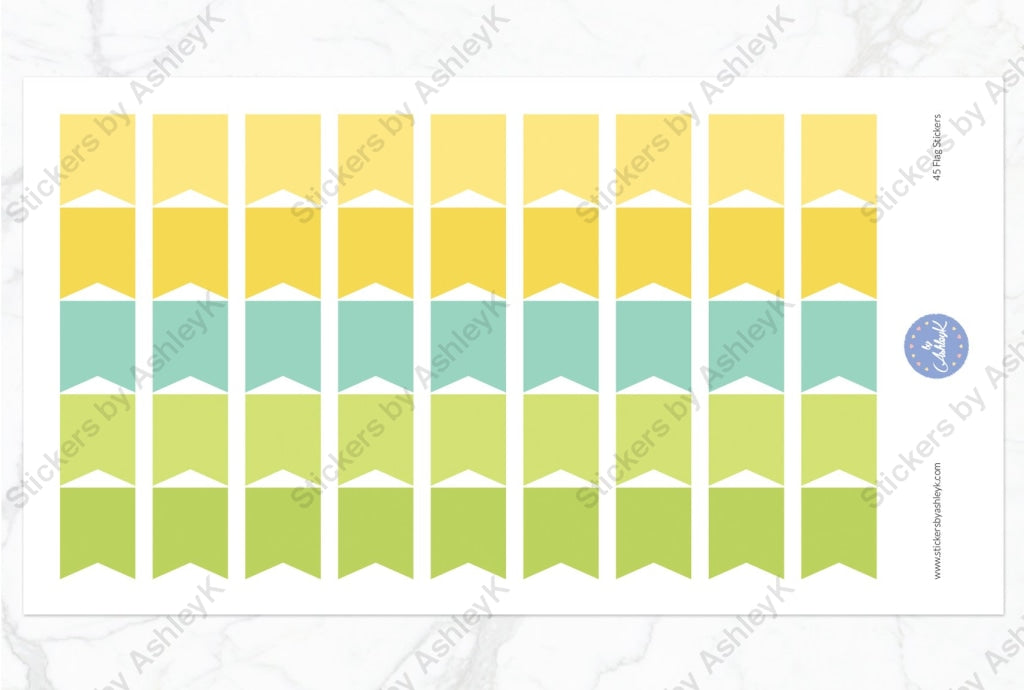 45 Large Flag Stickers - Lemon&Lime