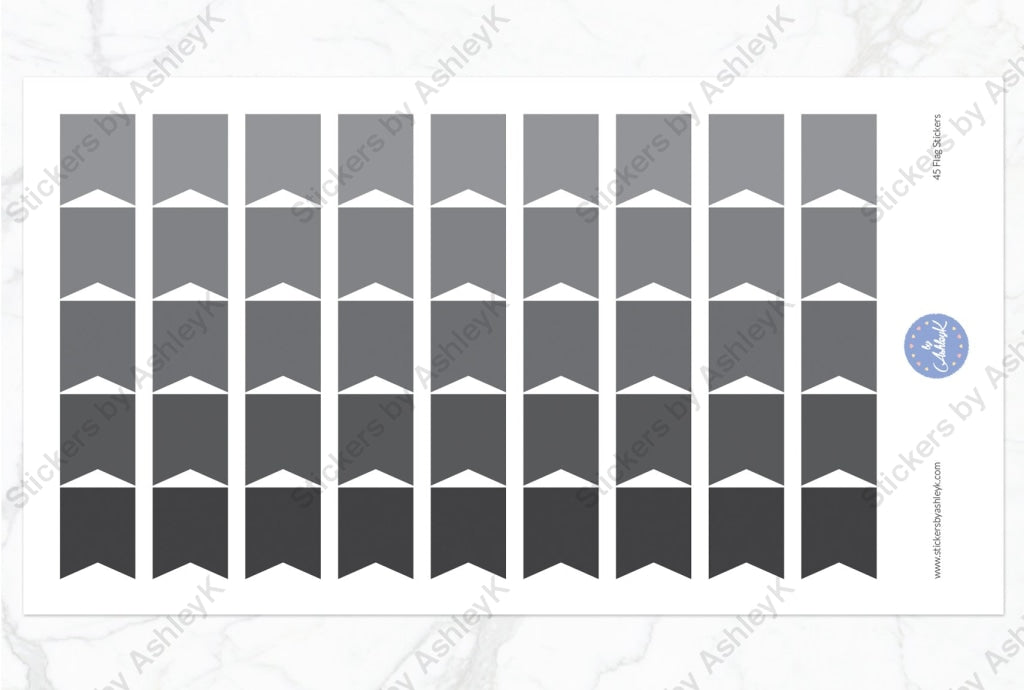 45 Large Flag Stickers - Monochrome