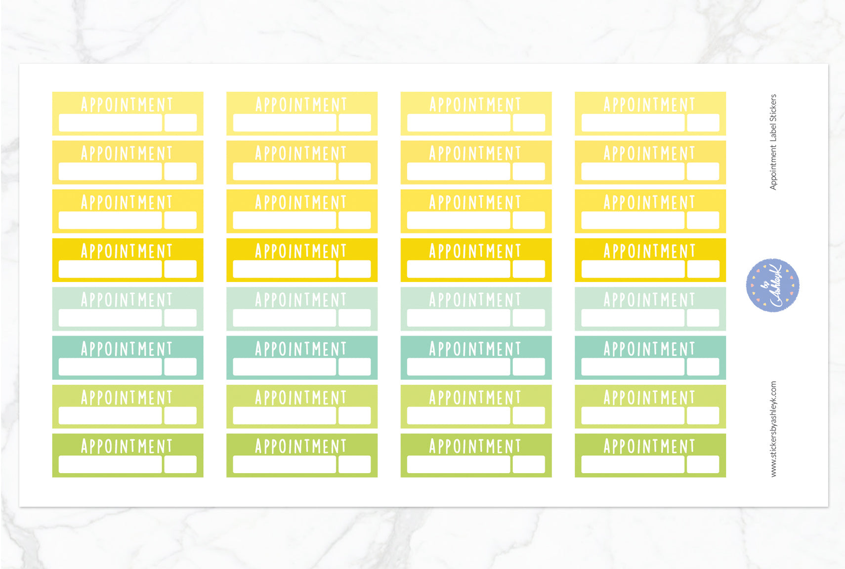 Appointment Stickers - Lemon&Lime