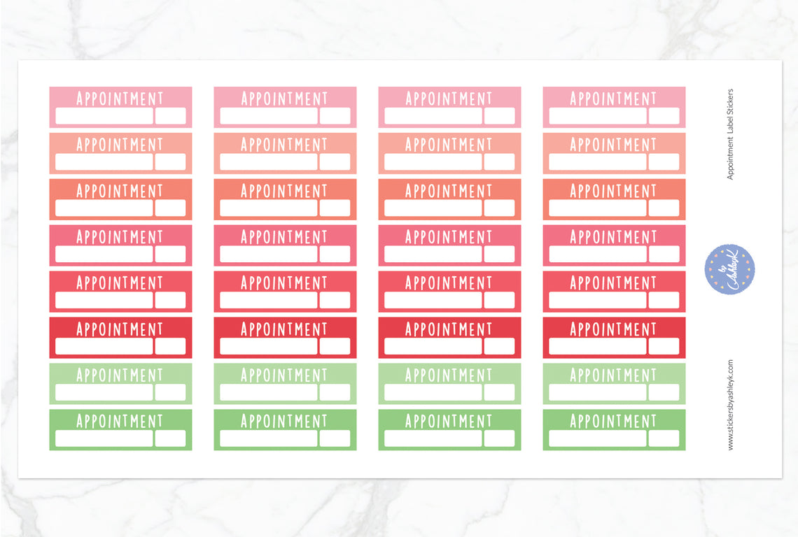 Appointment Stickers - Strawberry