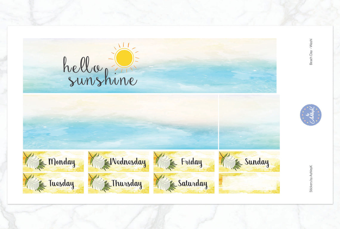 Beach Day - Washi Sheet