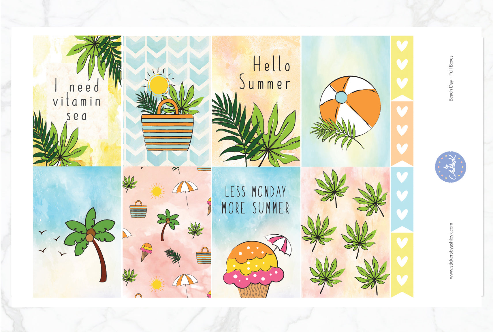 Beach Day Weekly Kit  - Full Box Sheet