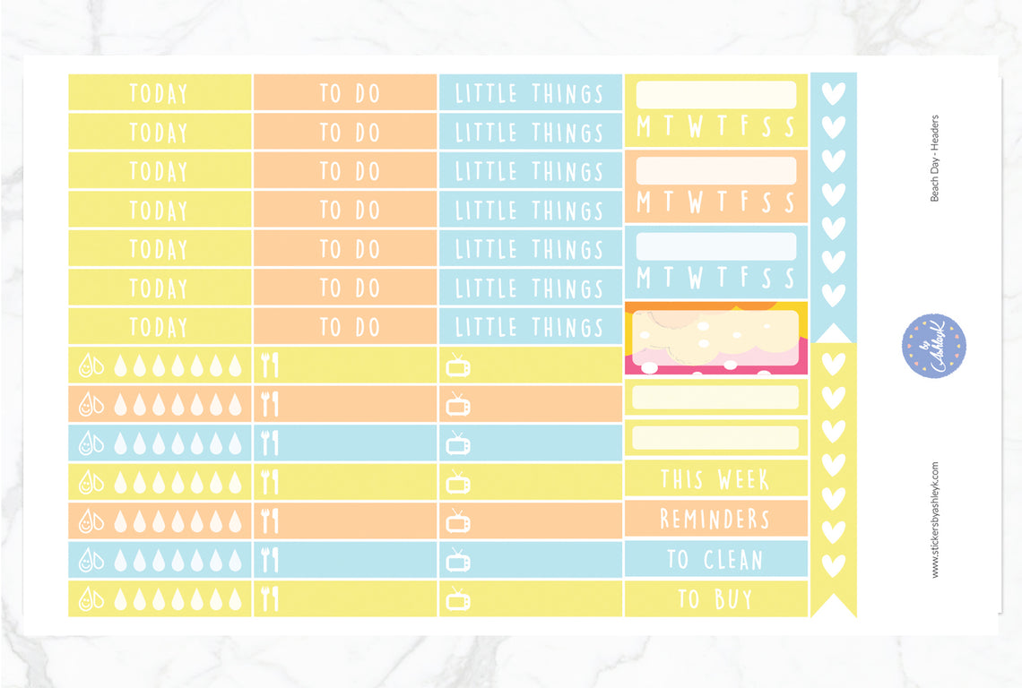 Beach Day Weekly Kit  - Functional Sheet