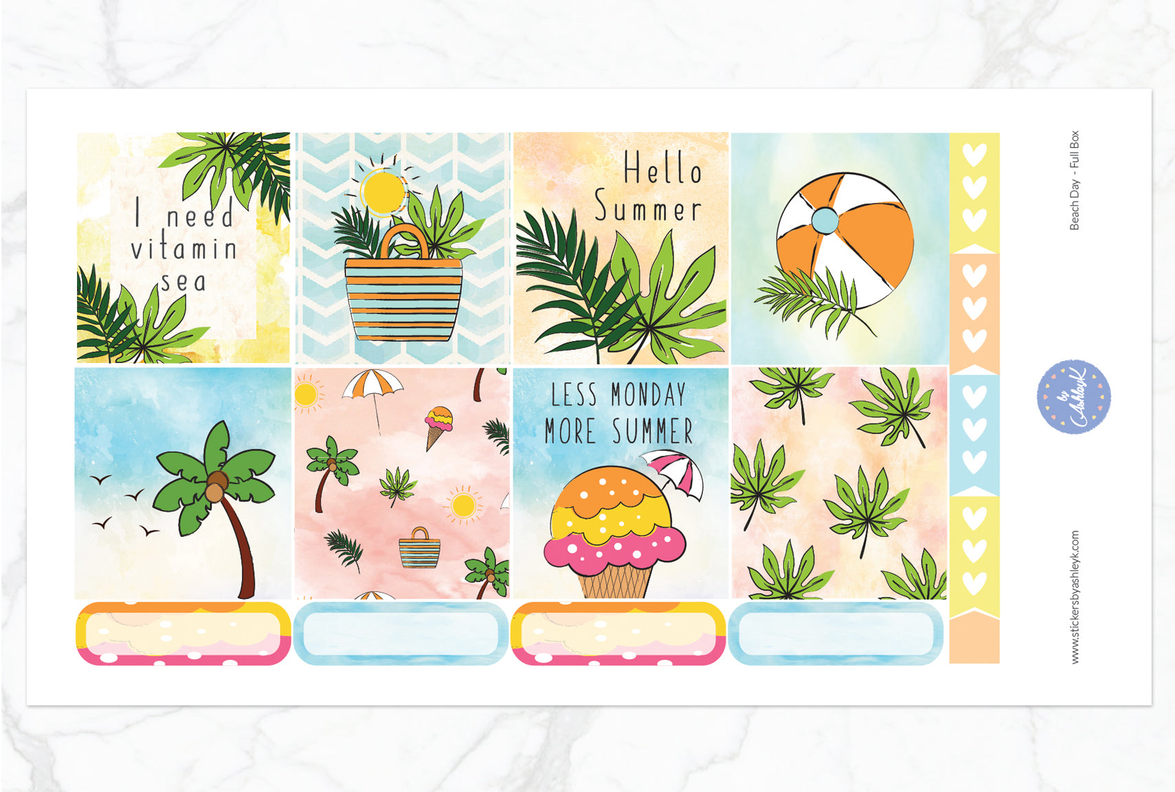 Beach Day Weekly Kit  - Full Box Sheet