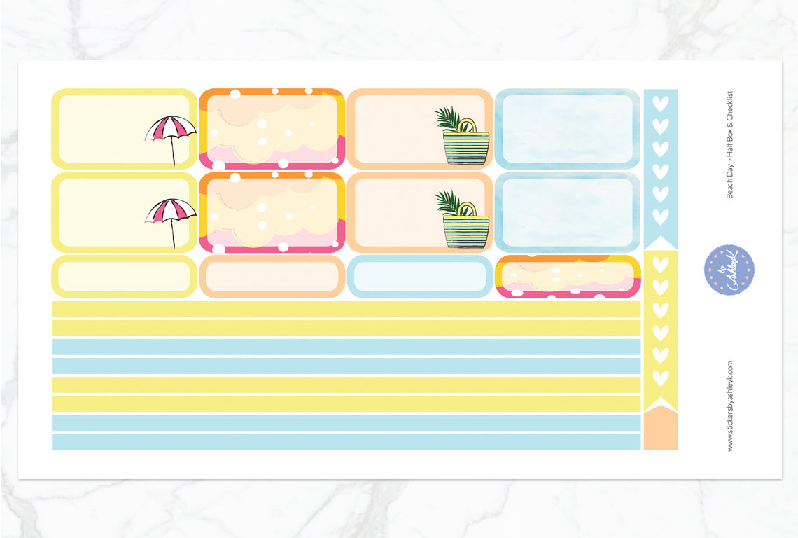 Beach Day Weekly Kit  - Half Box Sheet