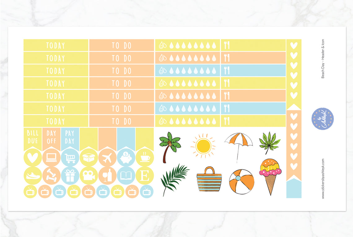 Beach Day Weekly Kit  - Functional Sheet