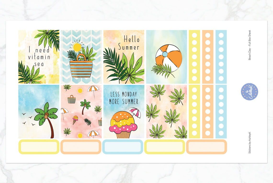 Beach Day  - Full Box Sheet