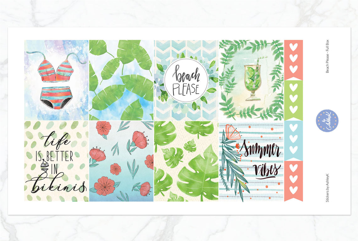 Beach Please Weekly Kit - Full Box Sheet