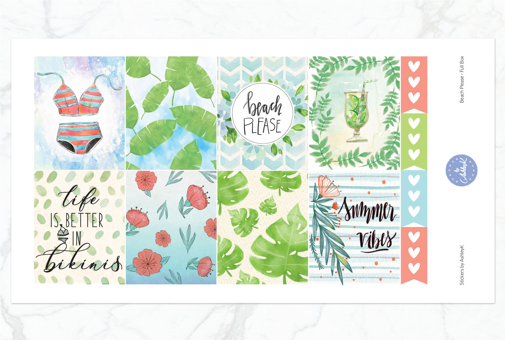 Beach Please Weekly Kit - Full Box Sheet