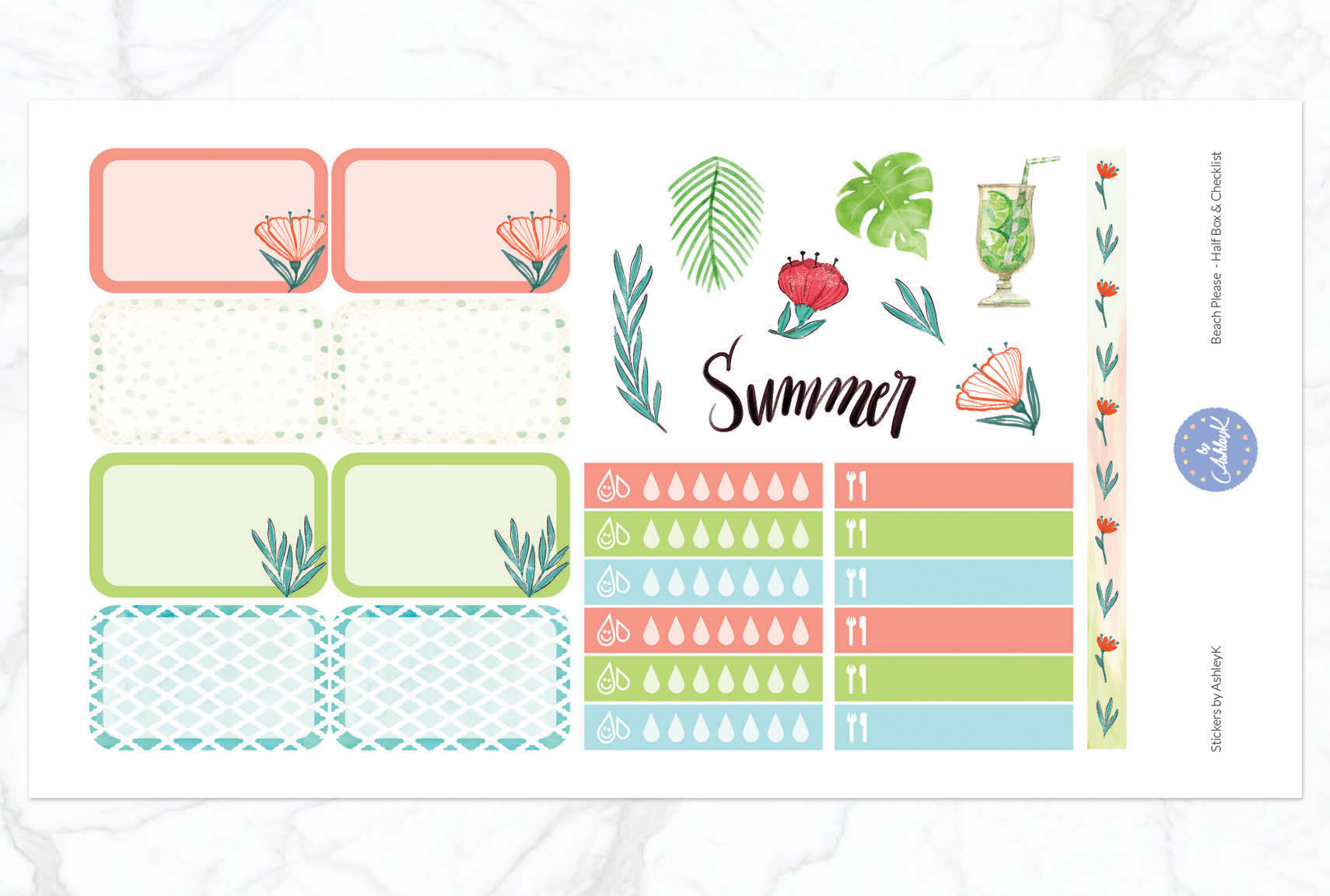 Beach Please - Half Box Sheet