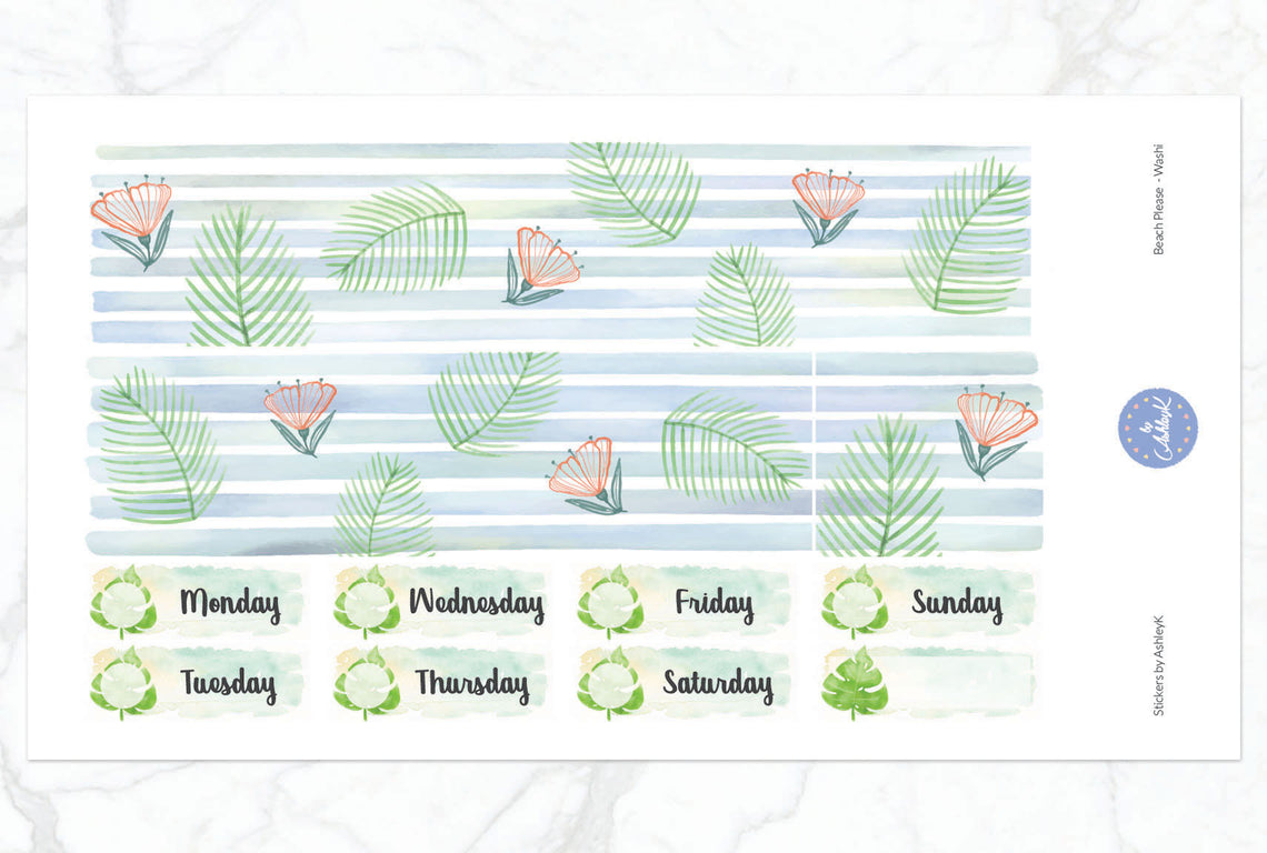 Beach Please - Washi Sheet