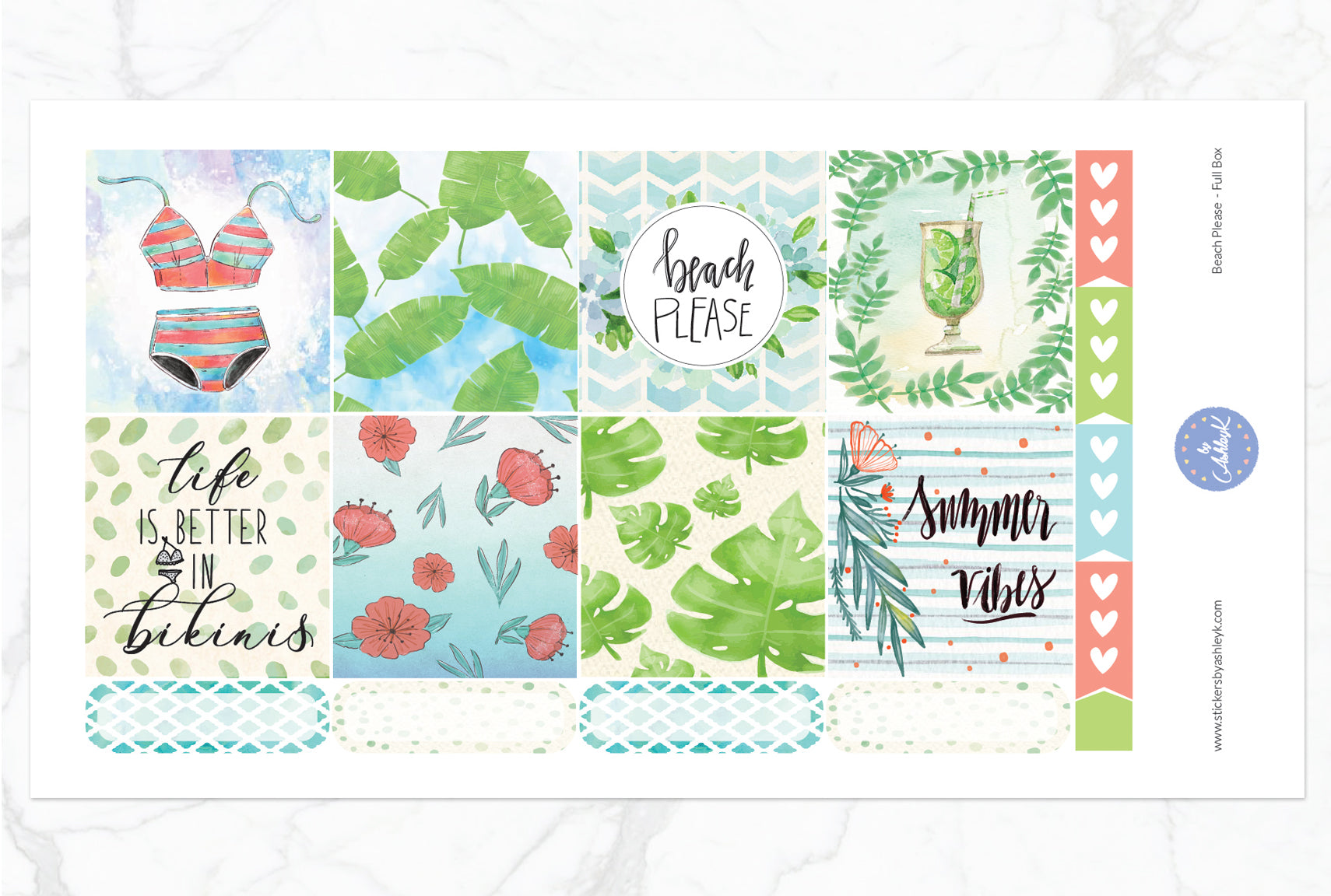 Beach Please Weekly Kit  - Full Box Sheet