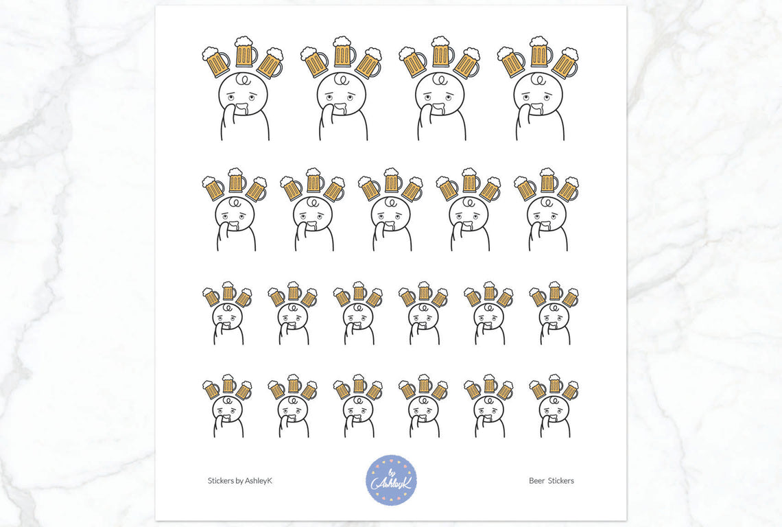 Beer Emoticon Stickers